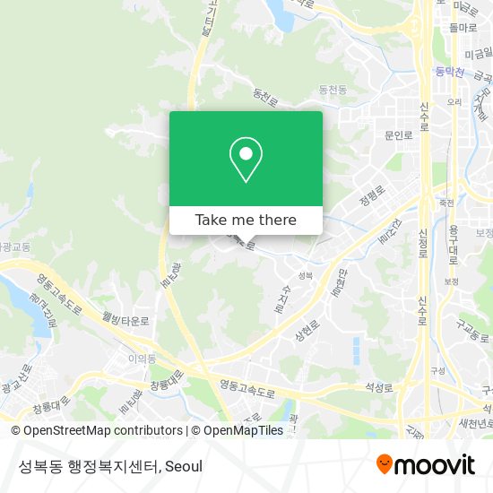 성복동 행정복지센터 map