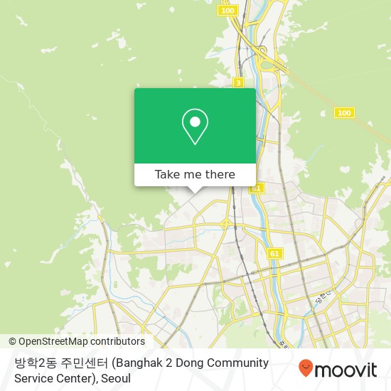 방학2동 주민센터 (Banghak 2 Dong Community Service Center) map