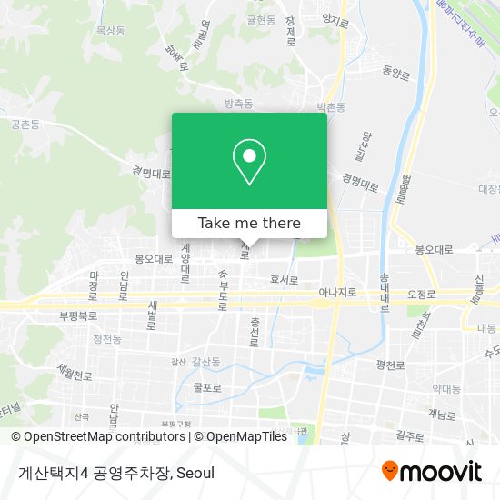 계산택지4 공영주차장 map