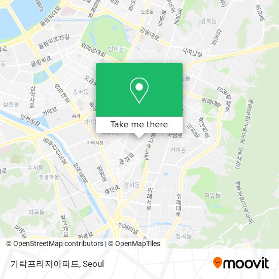 가락프라자아파트 map