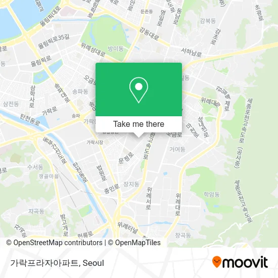 가락프라자아파트 map