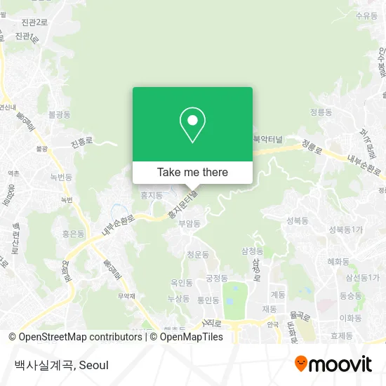 백사실계곡 map