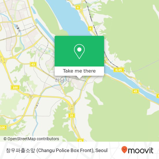 창우파출소앞 (Changu Police Box Front) map