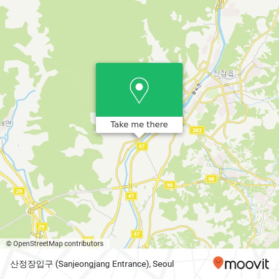 산정장입구 (Sanjeongjang Entrance) map
