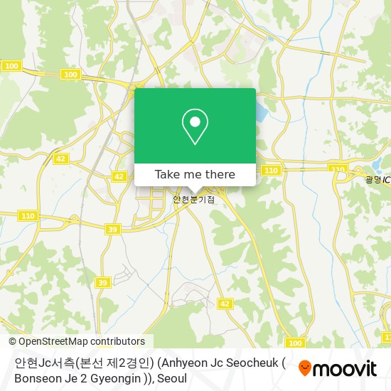 안현Jc서측(본선 제2경인) (Anhyeon Jc Seocheuk ( Bonseon  Je 2 Gyeongin )) map