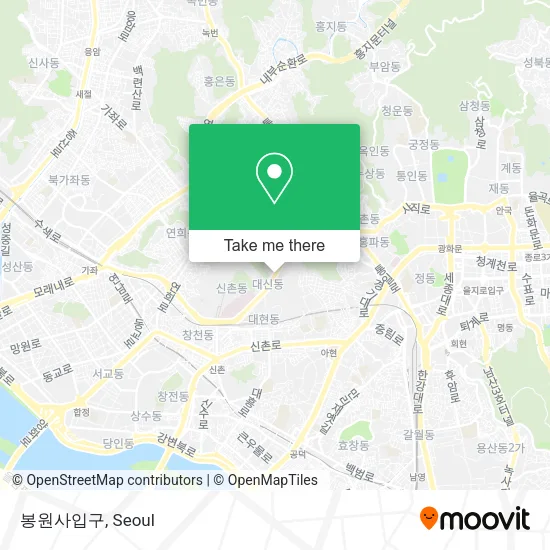 봉원사입구 map
