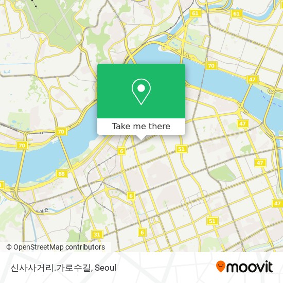 신사사거리.가로수길 map