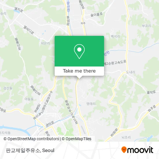 How to Get to 판교제일주유소 in 파주시, 경기도 by Bus or Subway?