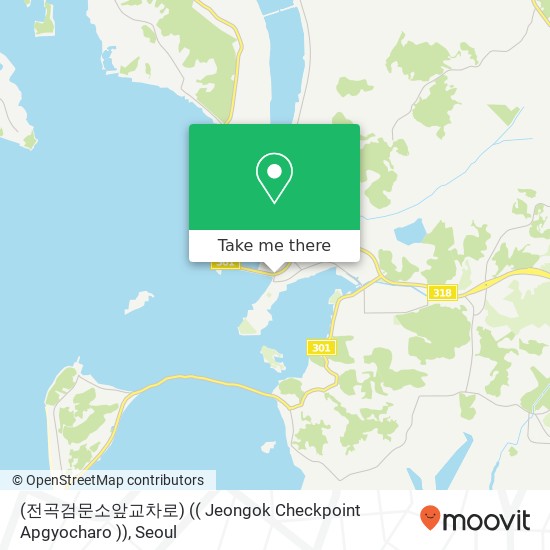 (전곡검문소앞교차로) (( Jeongok Checkpoint Apgyocharo )) map
