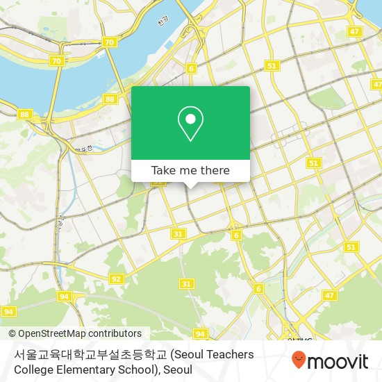 서울교육대학교부설초등학교 (Seoul Teachers College Elementary School) map