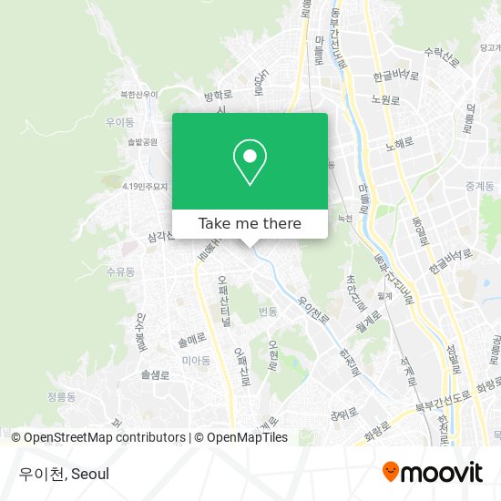 우이천 map