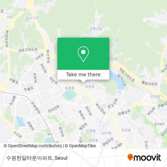 수원한일타운아파트 map