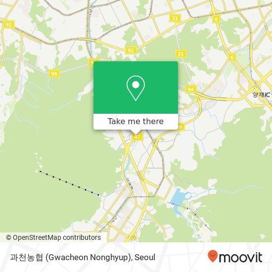 과천농협 (Gwacheon Nonghyup) map