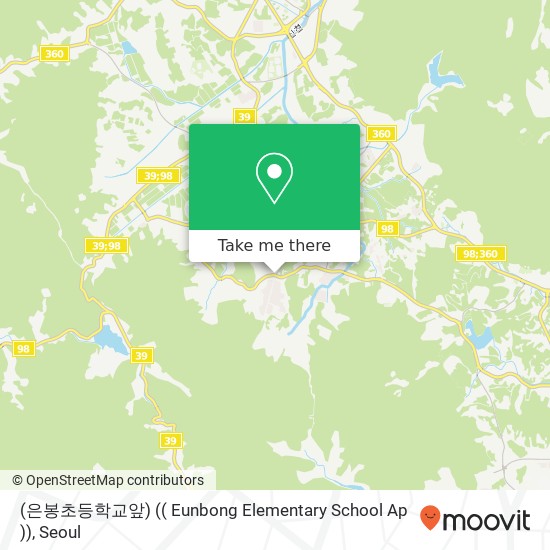 (은봉초등학교앞) (( Eunbong Elementary School Ap )) map