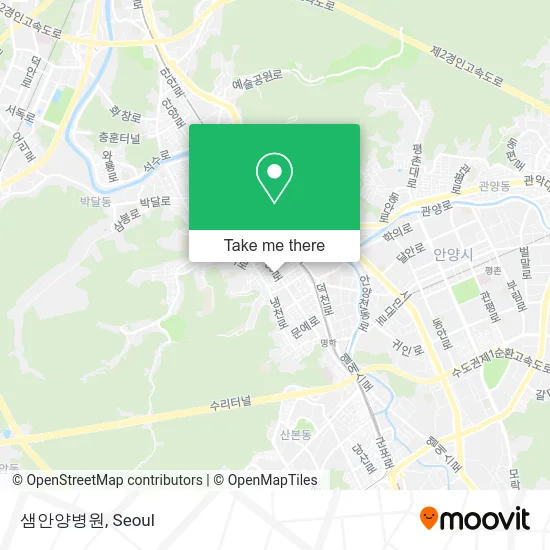 샘안양병원 map