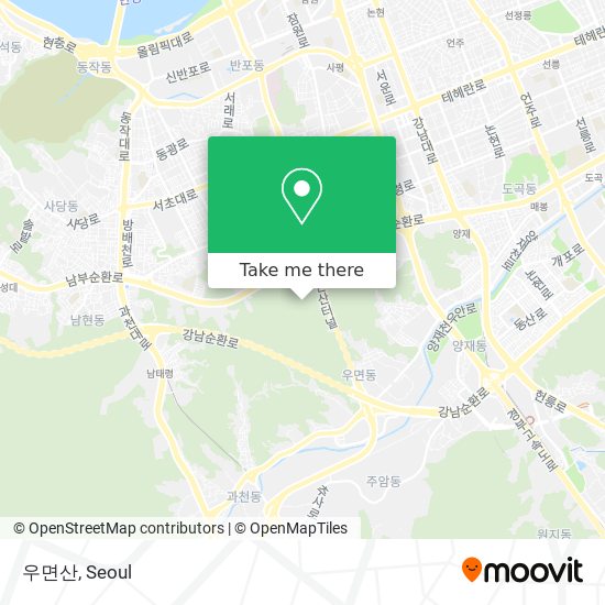 우면산 map