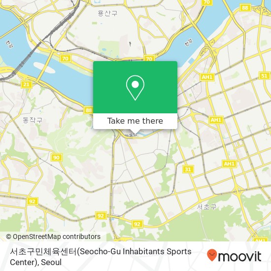 서초구민체육센터(Seocho-Gu Inhabitants Sports Center) map