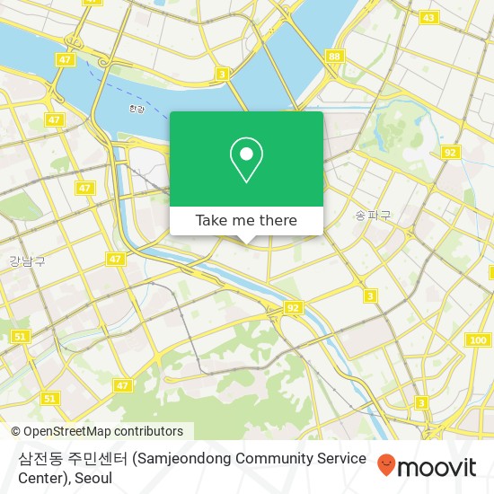삼전동 주민센터 (Samjeondong Community Service Center) map