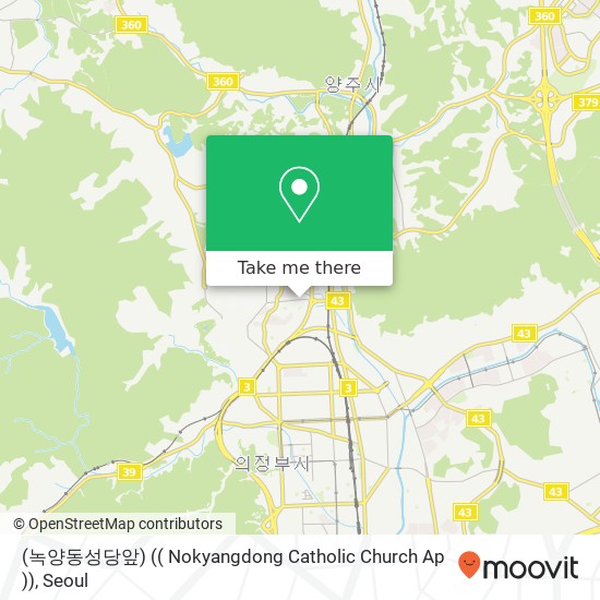 (녹양동성당앞) (( Nokyangdong Catholic Church Ap )) map