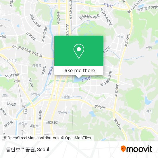 동탄호수공원 map