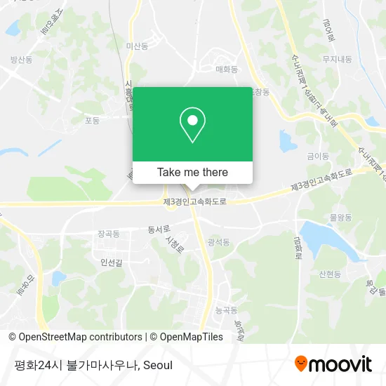 평화24시 불가마사우나 map