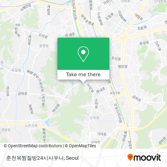 춘천옥찜질방24시사우나 map