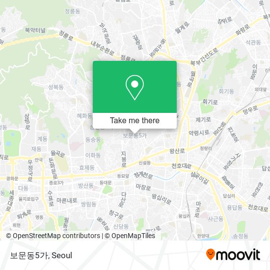 보문동5가 map