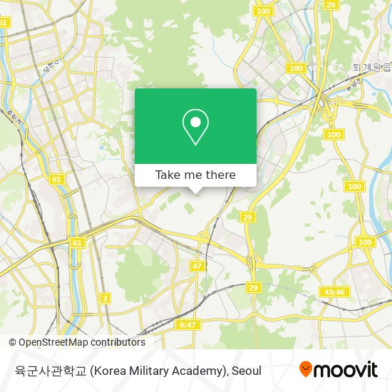 육군사관학교 (Korea Military Academy) map