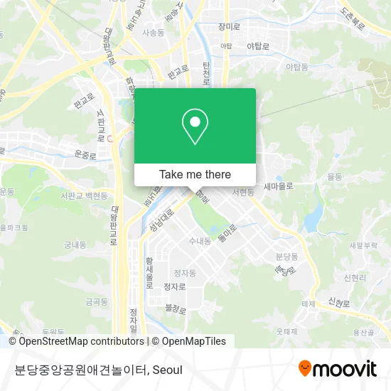 분당중앙공원애견놀이터 map