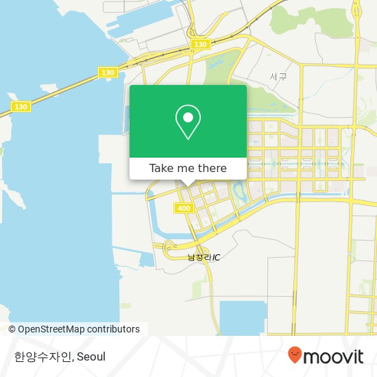 한양수자인 map