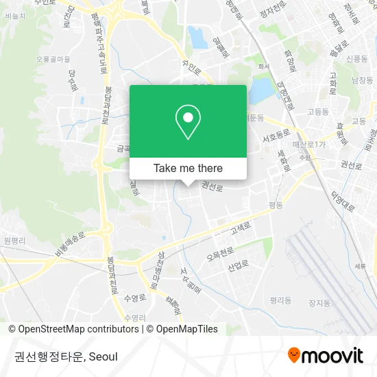 권선행정타운 map