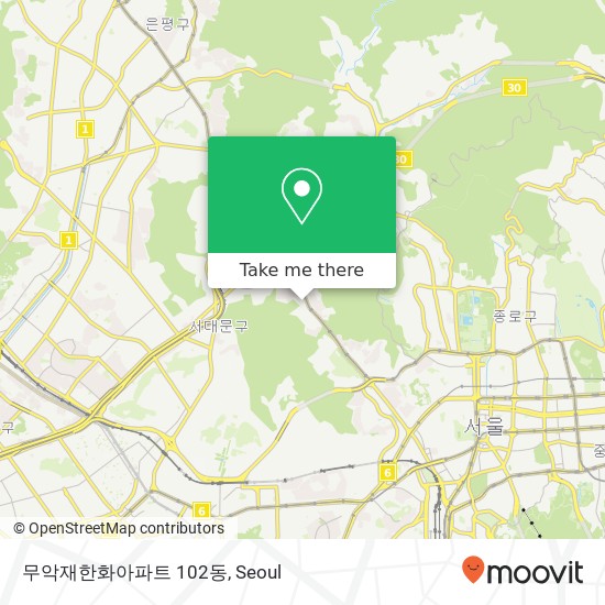 무악재한화아파트 102동 map