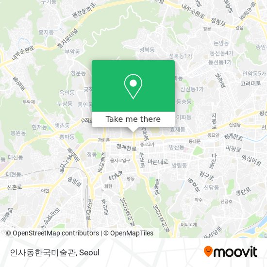 인사동한국미술관 map