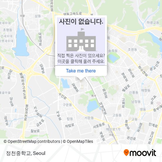정천중학교 map