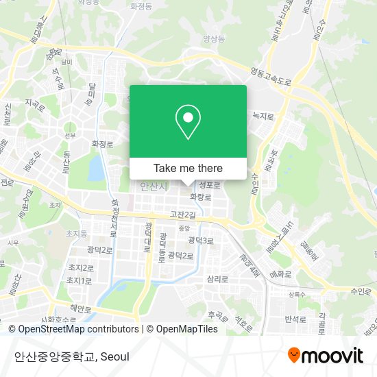 안산중앙중학교 map