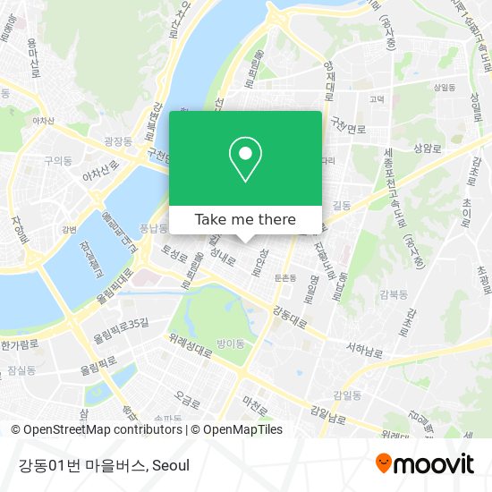 강동01번 마을버스 map