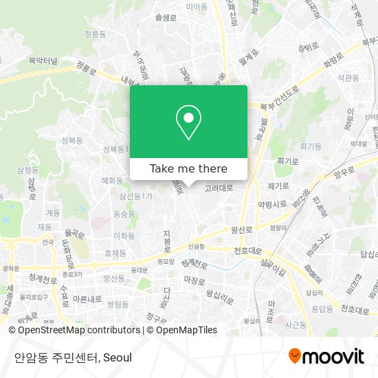 안암동 주민센터 map