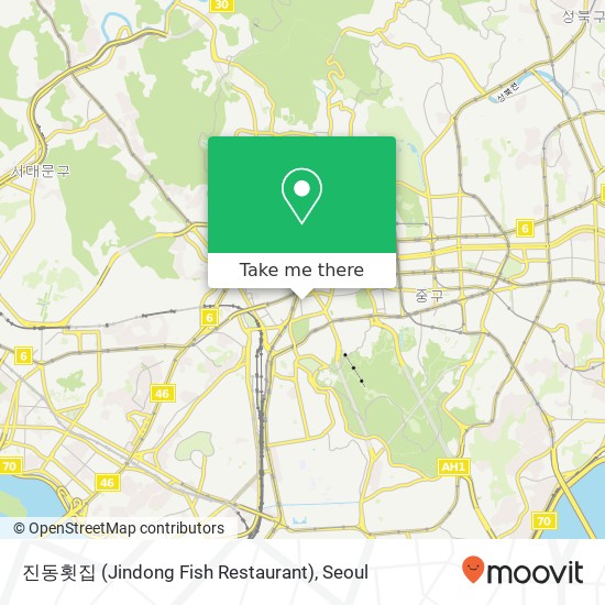 진동횟집 (Jindong Fish Restaurant) map