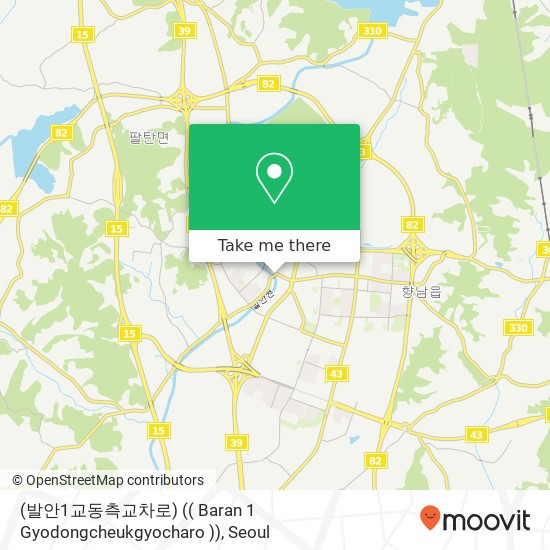 (발안1교동측교차로) (( Baran 1 Gyodongcheukgyocharo )) map