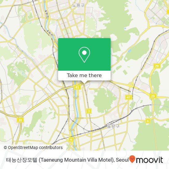 태능산장모텔 (Taeneung Mountain Villa Motel) map