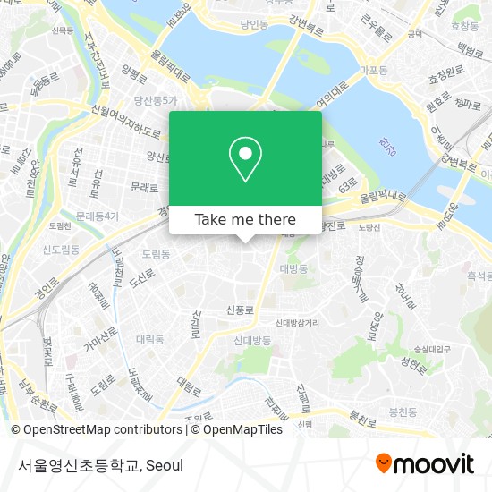 서울영신초등학교 map