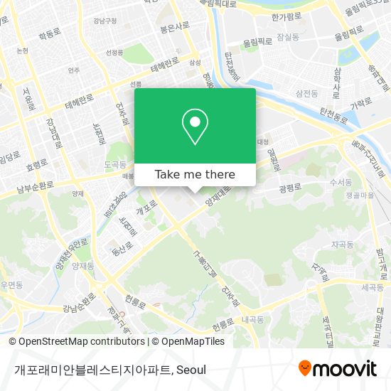 개포래미안블레스티지아파트 map