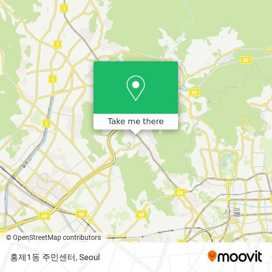 홍제1동 주민센터 map