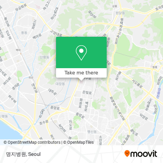 명지병원 map