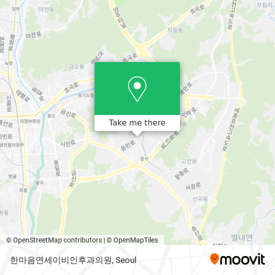 한마음연세이비인후과의원 map