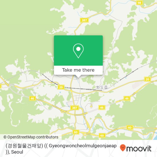 (경원철물건재앞) (( Gyeongwoncheolmulgeonjaeap )) map