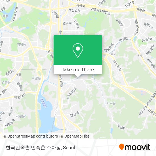 한국민속촌 민속촌 주차장 map