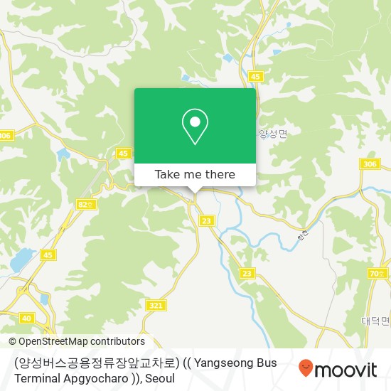 (양성버스공용정류장앞교차로) (( Yangseong Bus Terminal Apgyocharo )) map