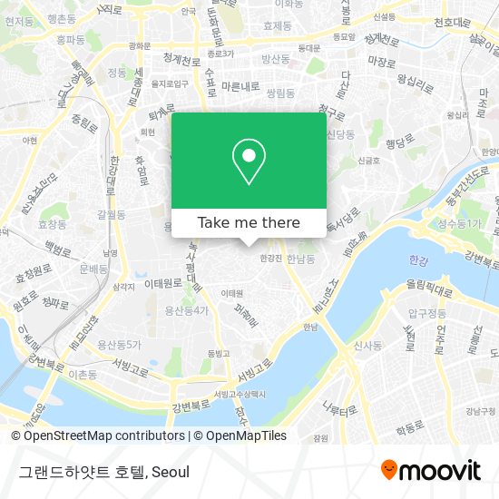 그랜드하얏트 호텔 map