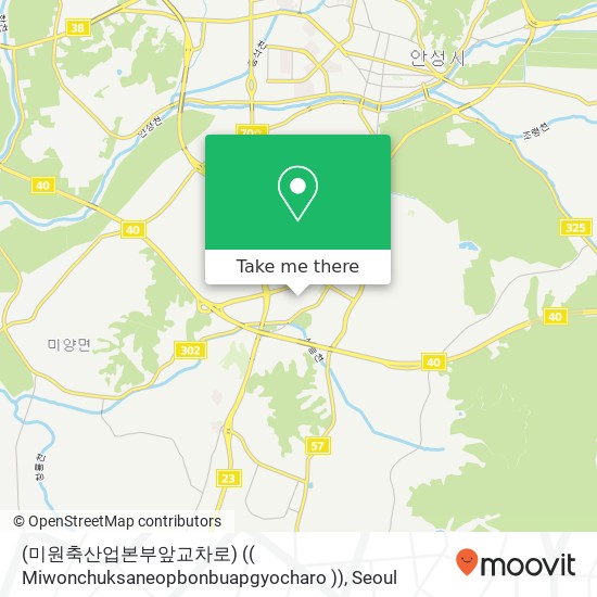 (미원축산업본부앞교차로) (( Miwonchuksaneopbonbuapgyocharo )) map